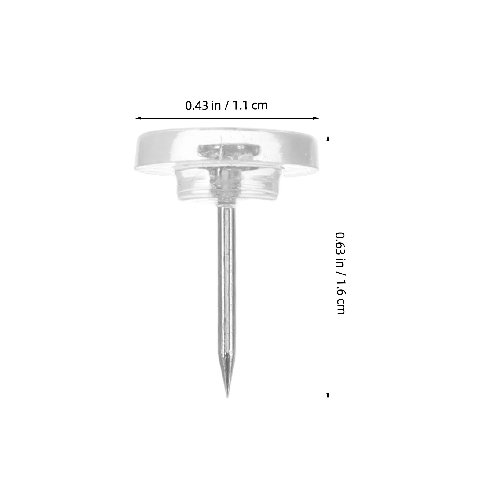 300 Uds. Chinchetas redondas transparentes para tablones de anuncios, tachuelas para pulgar, mapas de pared de corcho, fondos, fotos, carteles, colgantes para oficina