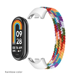 Braided Solo Loop for Xiaomi Mi Band 8 Strap accessories Elastic Nylon Watchbands Replacement correa bracelet for Miband 8 NFC