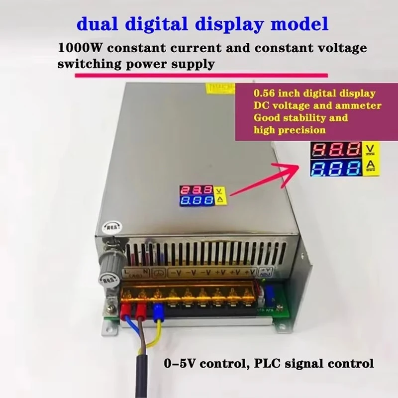 1000W Adjustable DC Switching Power Supply Digital Display 0-120V 0-160V 0-220V Variable Voltage Current