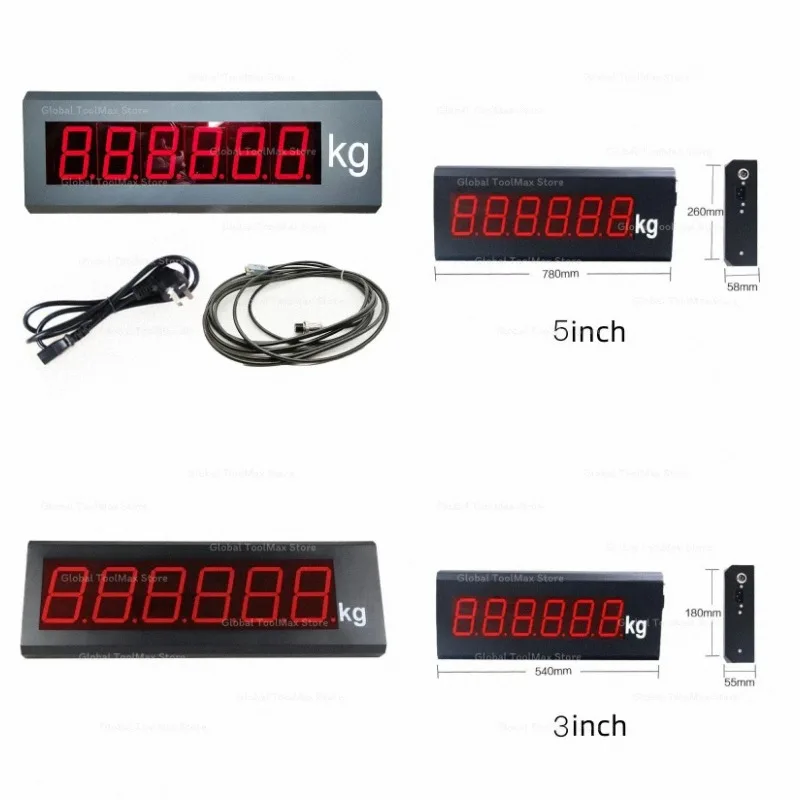 Large Screen LED Weighing Indicator Waterproof Digital Weight Display Meter For Truck Scale Weighbridge Industrial Weighing Equi