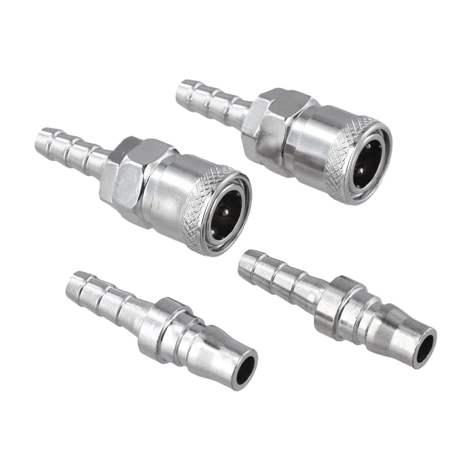 4 Pieces Zinc Alloy Quick Release Gas Hose Connector for Barbecues RVs and Caravans with Self Locking Steel Balls