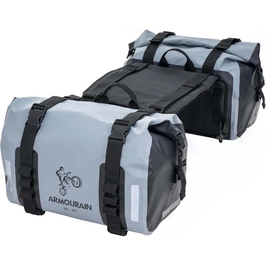 

Пара седельных сумок для мотоциклов объемом 70 л с водонепроницаемыми боковыми сумками для хранения вещей на 35 л для приключений и спорта с прочным материалом