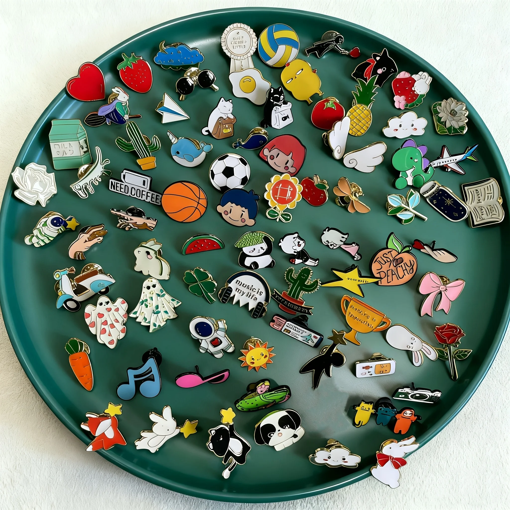 10/100 Stück Niedliche Legierungs-Broschen, Trendige Anstecknadeln, Kreative Vielseitige Accessoires, Cartoon-Pins, Ausschnitt-Dekoration, Broschen-Set