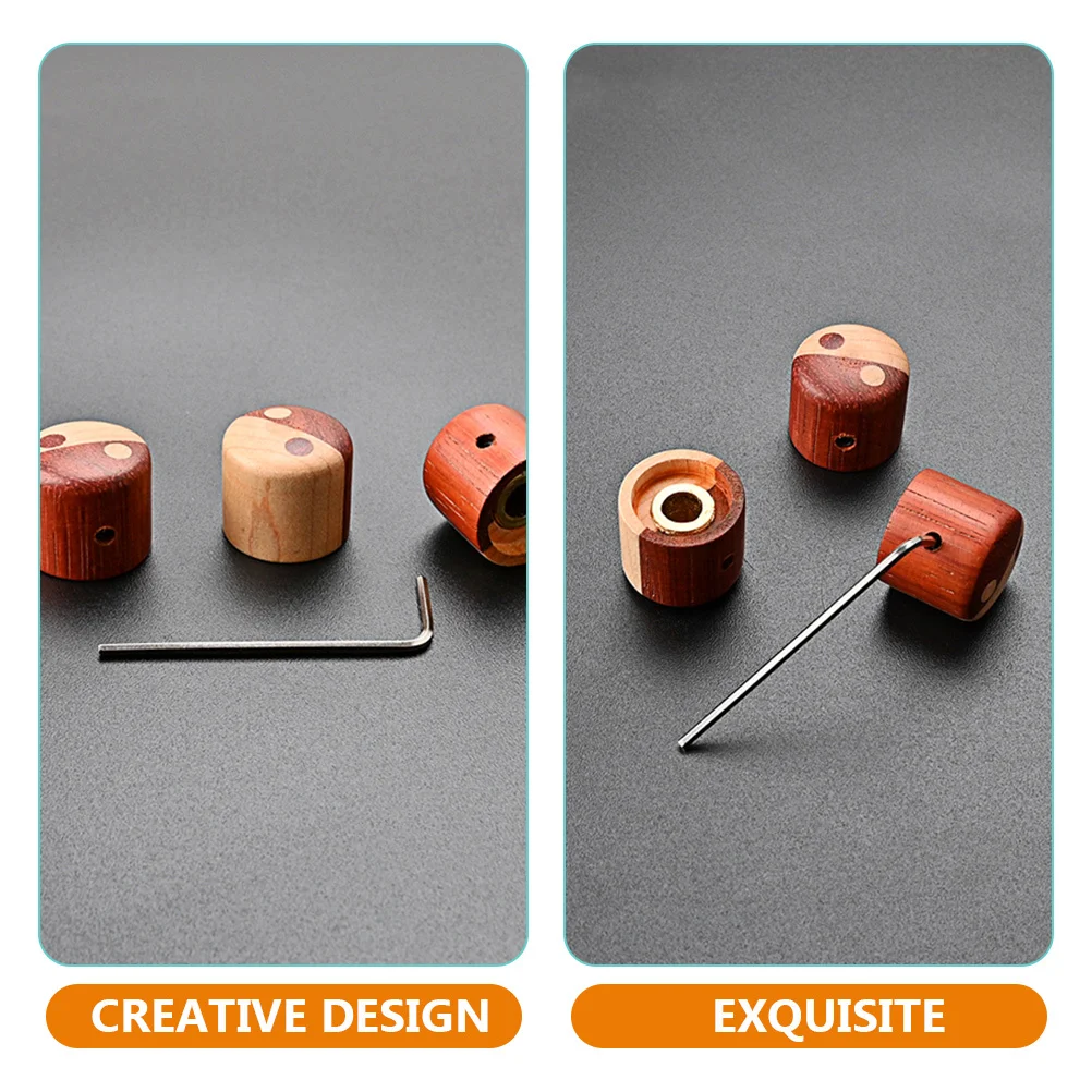 

3Pcs Wood Guitar Volume Knobs Replacement for Electric Guitar Bass Tone Control Accessories Potentiometer Caps Replacement