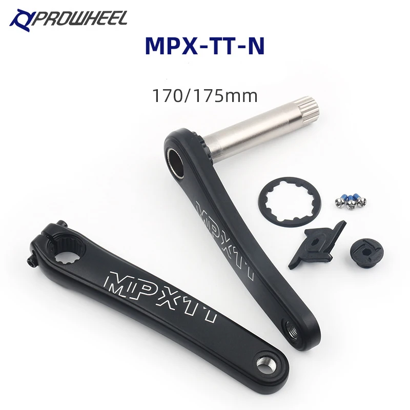 

Prowheel mountain bike hollow integrated crankset bicycle three-nail direct aluminum alloy left and right crank 170mm