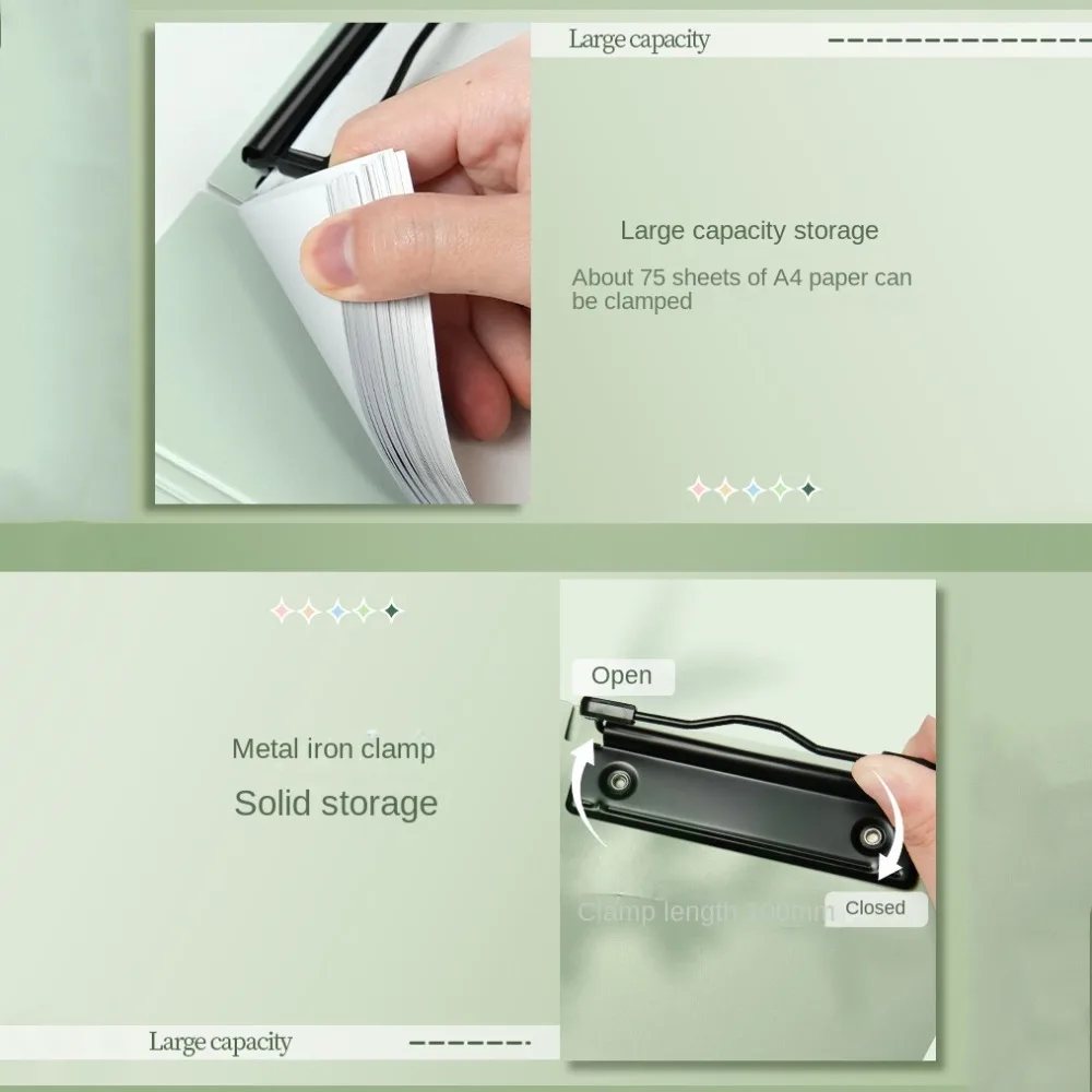 

Writing Pad File Folder Clipboard Stationery Folding A4 Profile Clipboard Portable Multi-Color Stand File Folder Draw Pad