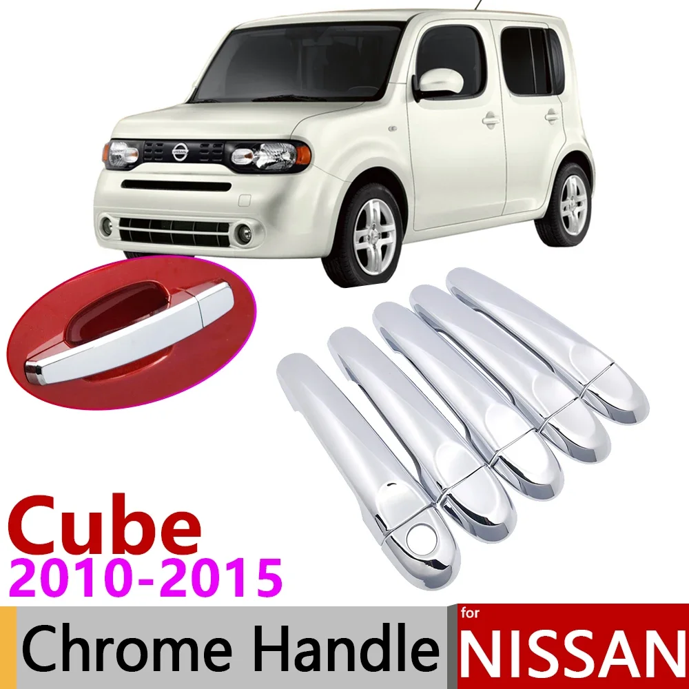 

Роскошная хромированная накладка на дверную ручку для Nissan Cube z12 2010 ~ 2015, автомобильные аксессуары, Набор наклеек, 2011 2012 2013 2014