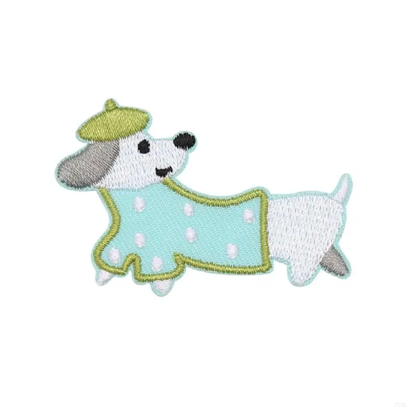 Catoon Hund Stickerei Eisen auf Patches Applikationen für Jacken Kleidung Dekoration C7AC