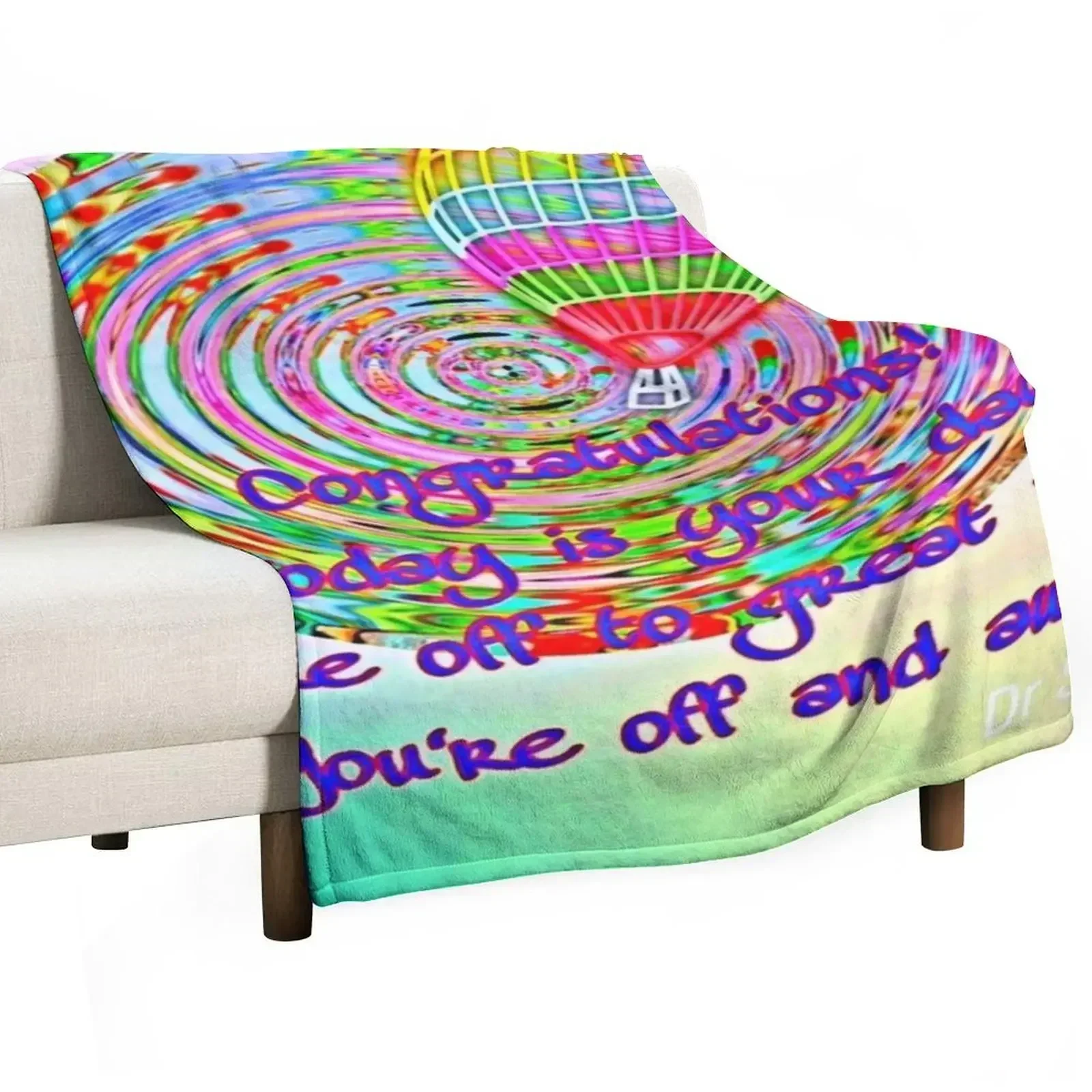 Congratulations! Today is your day., quote Dr Suess. Throw Blanket Soft Warm Blanket Gift for Men Women Adults