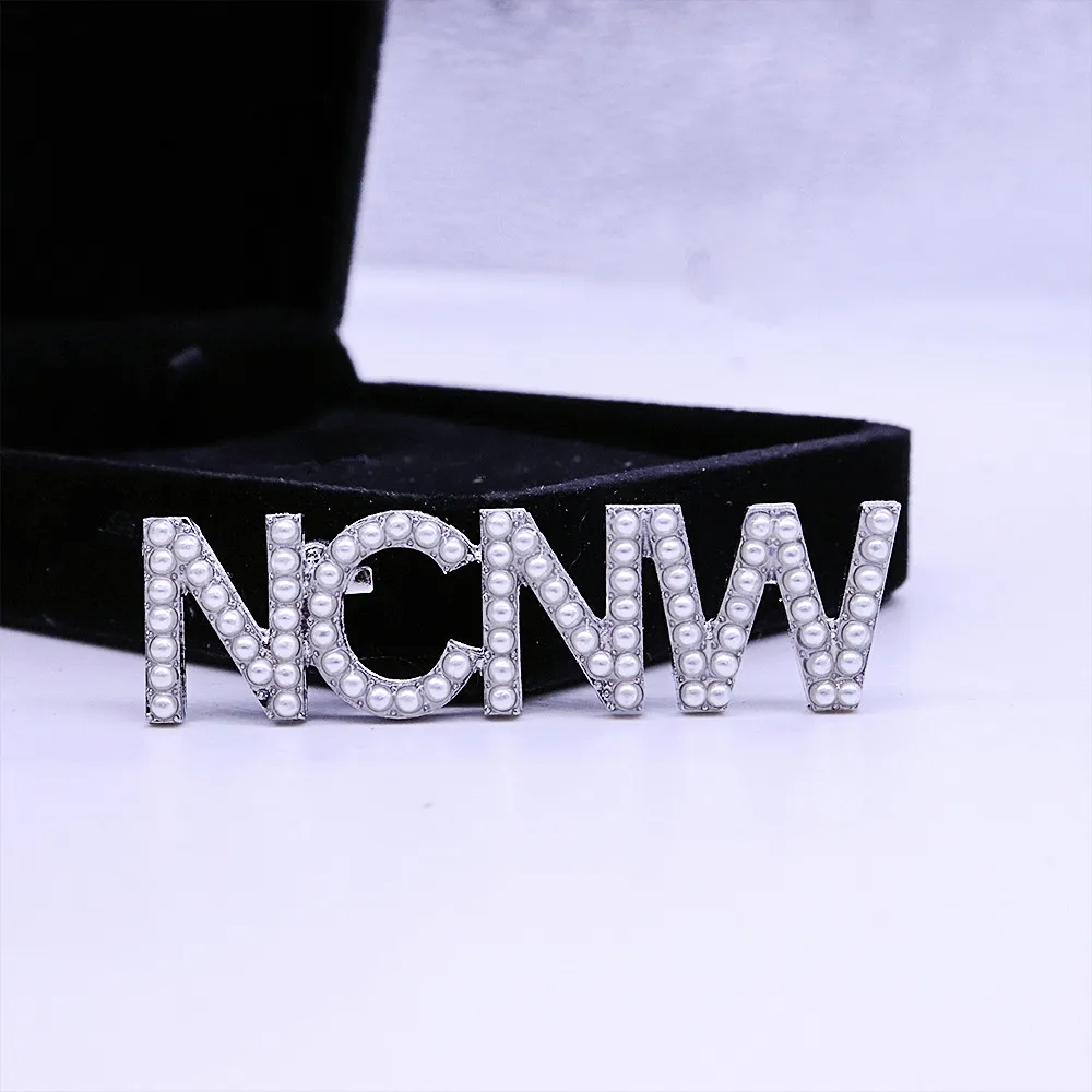 Social Women Community Pearl Letters NCNW Pin Associate Brooch Jewelry Custom