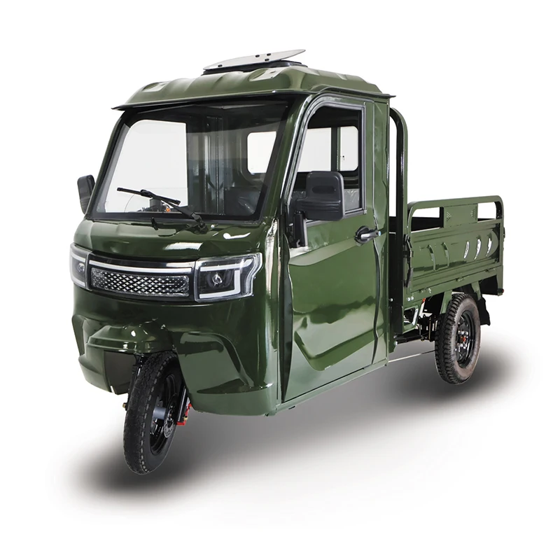 Weatherproof enclosed cab 72v cargo three wheel 2000W 45km/h