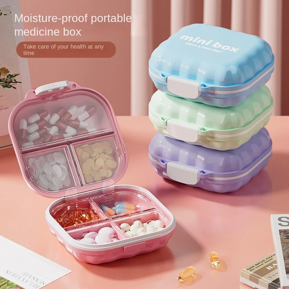 

Double Layer Seven Days Pill Box Moisture-Proof 7 Grids Pill Organizer with Lid Sealed Weekly Travel Pill Cases for Home&Travel