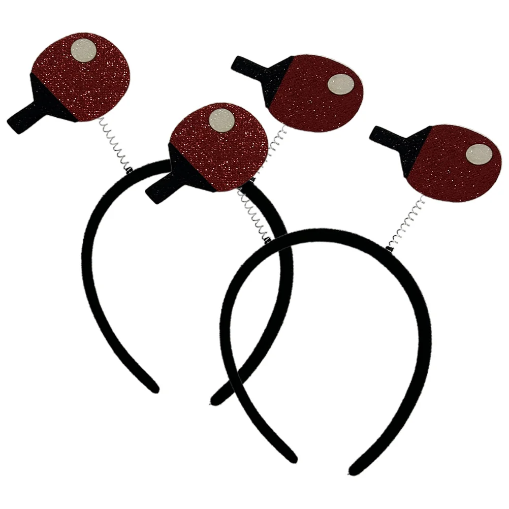 

2Pcs Headband Table Tennis Racket Shaped Sports Hair Hoop Sports Themed Headband Funny Head Hoops