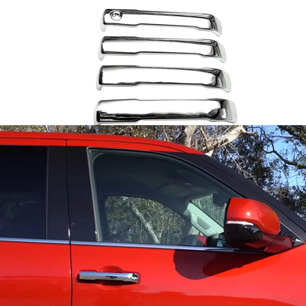 4Pcs Chrome Car Exterior Door Handle Cover Trim Shell Cover For Toyota Tundra 2022