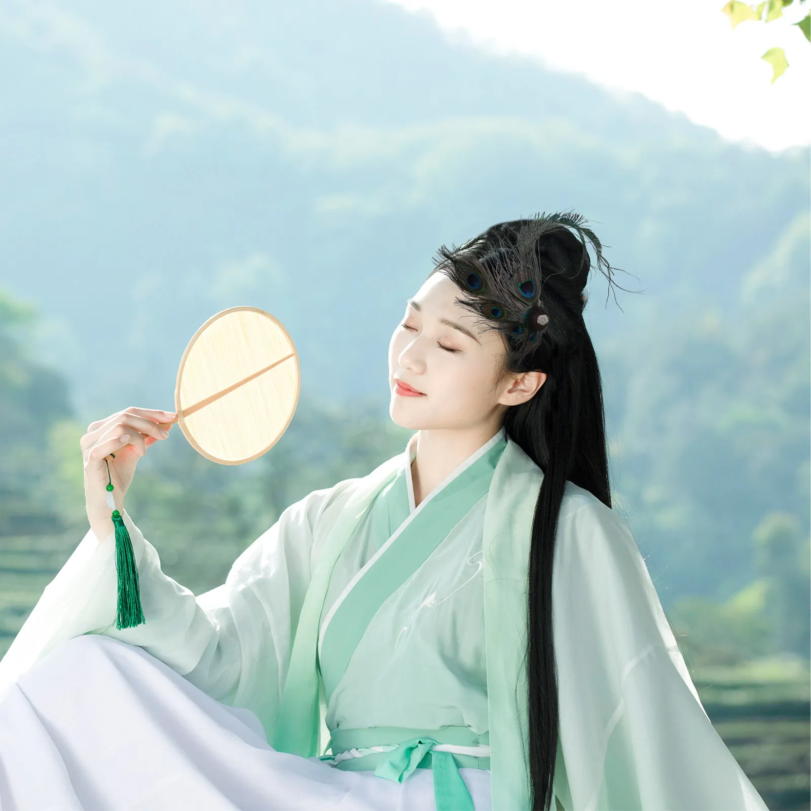 

Retro Clip Green Vintage Women Hair Accessories Elegant Party Wedding Hairpin Updo Decoration Hair Styling Tool