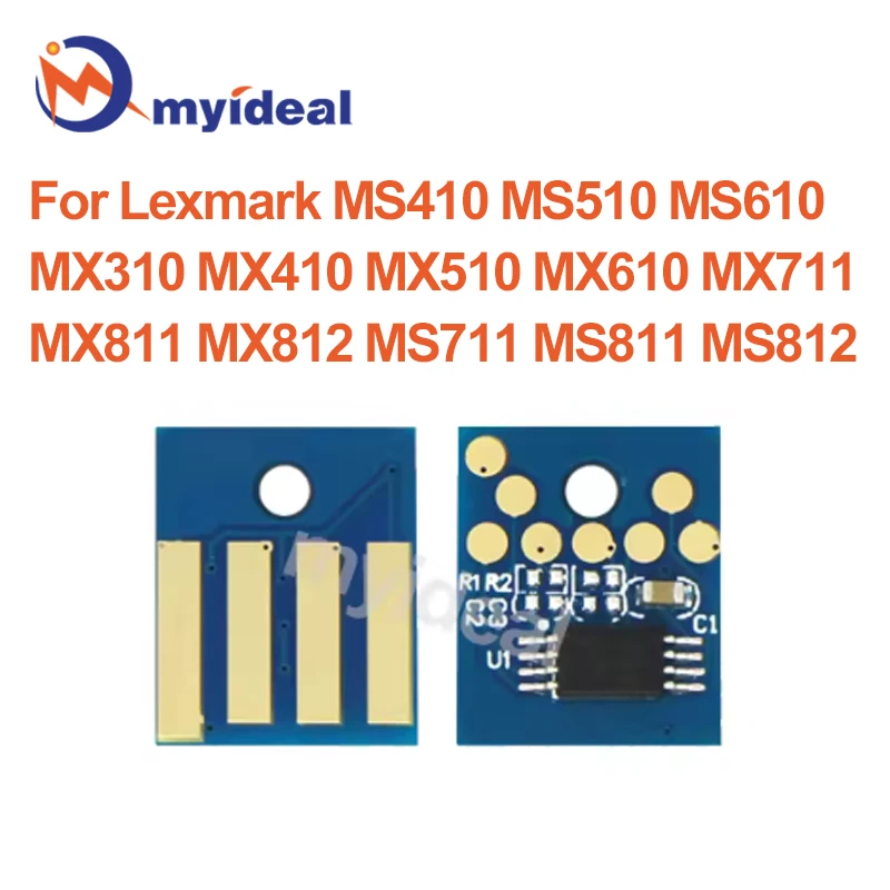 Chip de cartucho de toner ms310 para lexmark ms410 ms510 ms610 mx310 mx410 mx510 mx610 mx711 mx811 mx812 ms711 ms811 ms812 universal