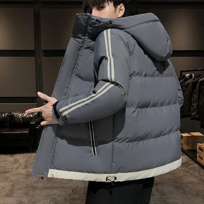 

Мужские зимние теплые пуховики, толстые парки с капюшоном, уличная повседневная верхняя одежда, пальто, стеганые спортивные куртки с длинным рукавом