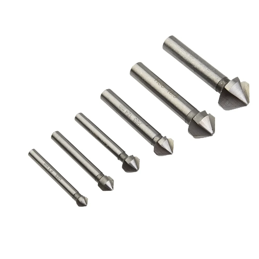 Professional Grade 90 Degree Countersink Drill Bit with 3 Flute Design for Precision Chamfering of Metals and Woods