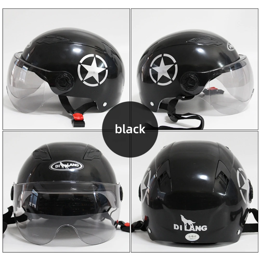 Casco moto casco Scooter elettrico traspirante Sport all'aria aperta elmetto ciclismo con toppa di avvertimento riflettente di sicurezza nuovo