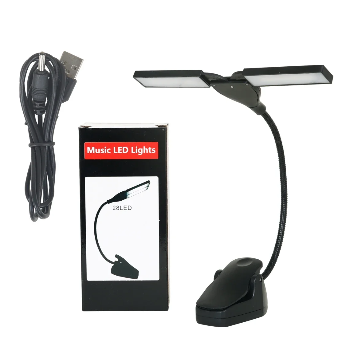 Music Score Flexible Sheet Desk Adjustable Lamp Tablet Portable Stand Clip-on Reading Rechargeable Book Light Piano Music Lamp