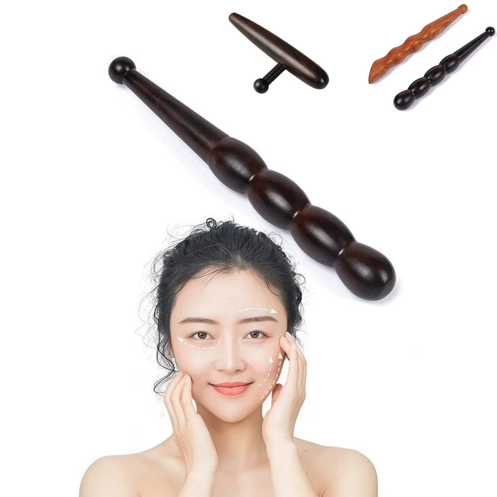 Handheld Gua Sha Point Massage Tools Muscle Relaxation Stress Relief Sandalwood Foot Massager Wooden Acupressure Pen