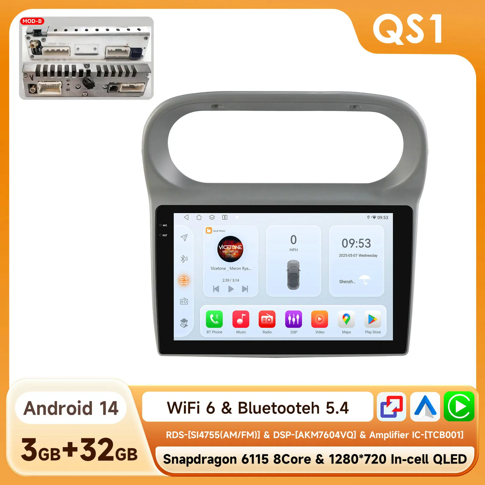 8CORE Android Autoradio Speler voor Renault Twingo 2005-2013 Draadloze Carplay Auto GPS Auto Multimedia 6115 Touchscreen 360CAM