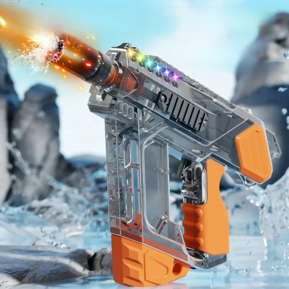 

Electric Continuous Firing Water Gun Fully Automatic with Light Summer Outdoor Beach Pool Garden Fight Games Toy Children'S Gift