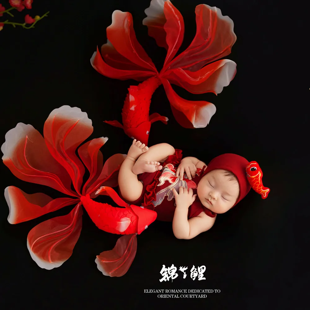 ❤️Newborn Photography Clothing Hat+Dress+Doll 4Pcs/set Studio Baby Photo Props Accessories Infant Shoot Clothes Outfits