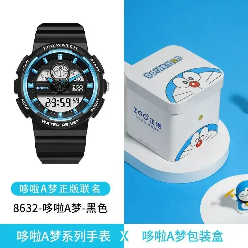 ZGO Anime Series Children's Watches Multifunctional Black Technology Glow Electronic Watch Toys Gifts