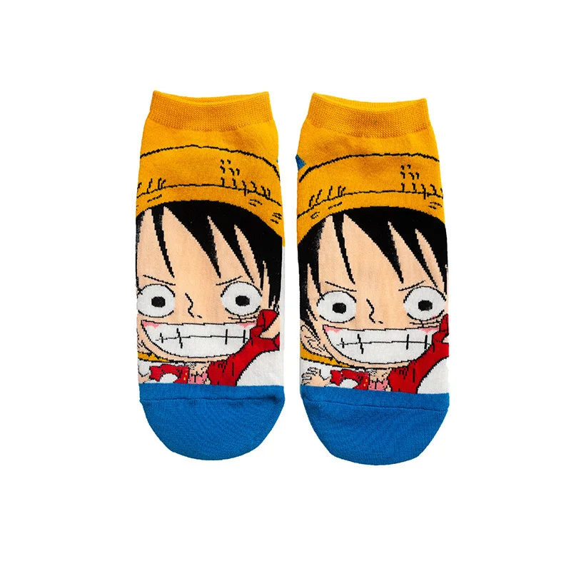 Japanese Anime One Luffy Chopper Short Socks Happy Women Students Cotton Sox Cartoon Colorful Thin Sock Creative Ladies Spring