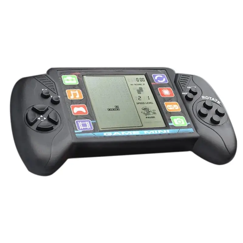 2X Pocket Handheld Video Game Console 3.5In LCD Mini Portable Brick Game Player With Built-In 23+26 Games (Black)