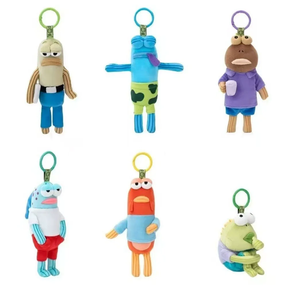 Potdemiel Bikini Bottom Resident Plüschfigur Schlüsselanhänger Taschenanhänger Dekoration Plüsch-Schlüsselanhänger Spielzeug – Detail 1