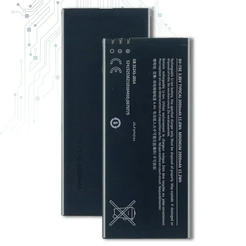 Bateria de 3000mAh BV-T5E para Microsoft Lumia 950 RM-1106 RM-1104 RM-110 McLa Bateria de telefone móvel de alta qualidade + número de rastreamento