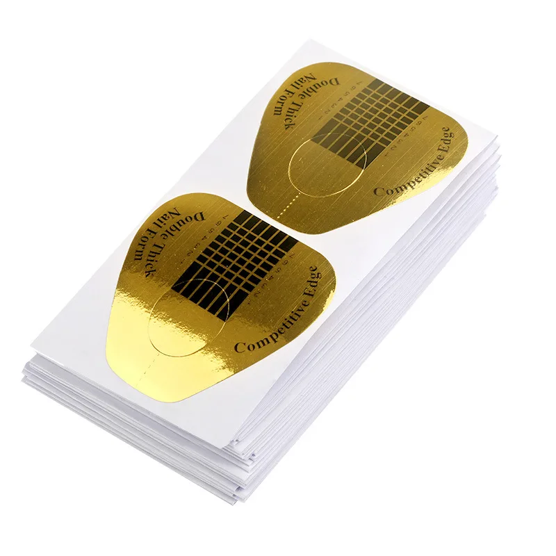 50 Stück professionelle Nagelverlängerungsschablonen, Acryl, UV-Gel-Nagellack, selbstklebende Aufkleber für DIY French Maniküre, Nagelverlängerungswerkzeuge – Detail 6