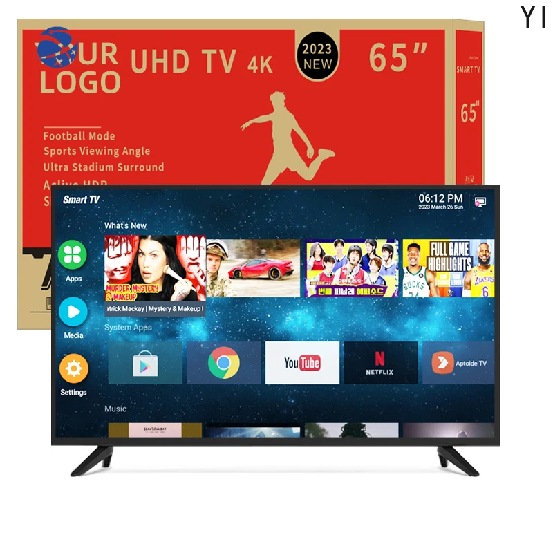 YYHC Television 4k Smart Tv 32 43 50 55 65 Inch Frameless Android Led Tv Televisions