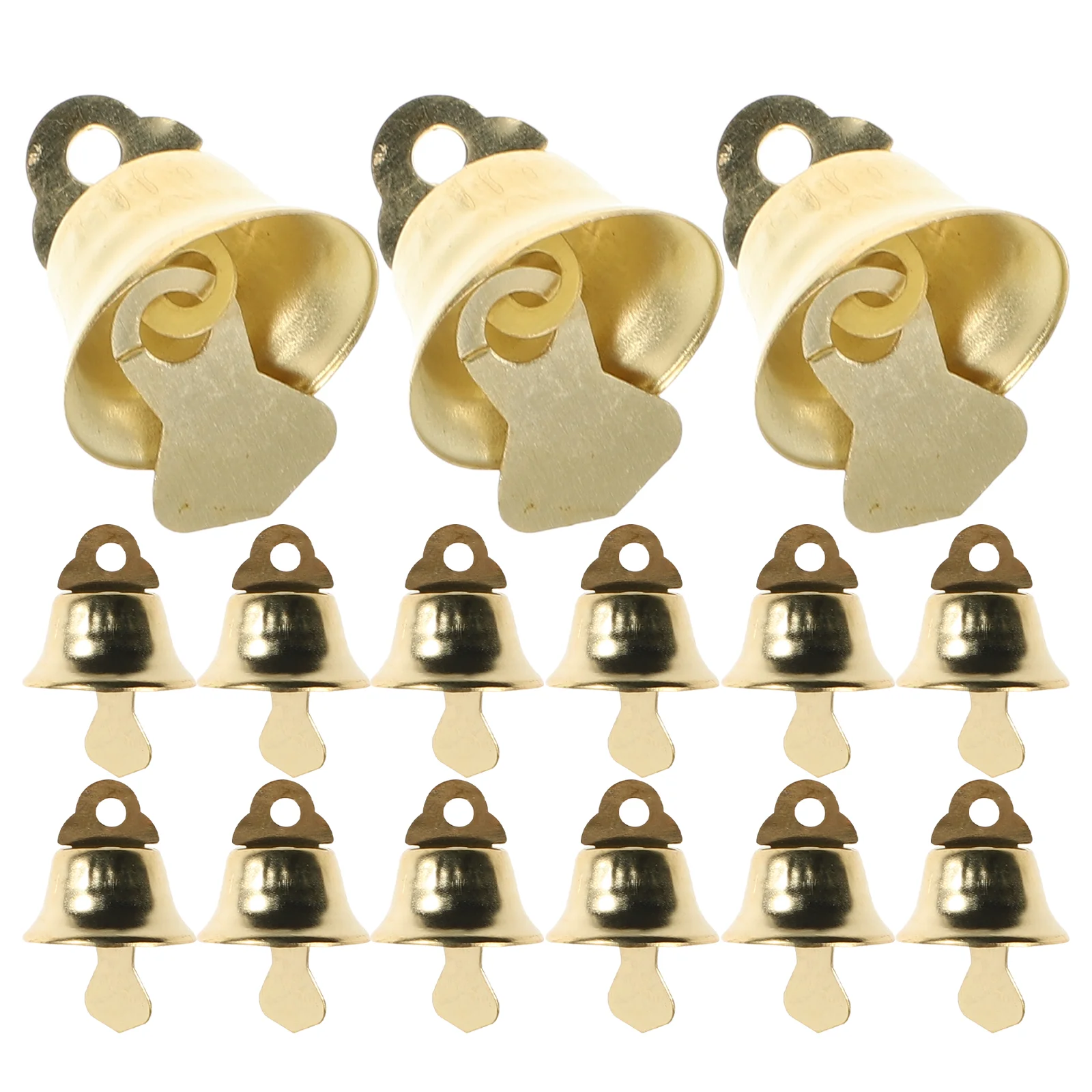 

120 Pcs Christmas Bell Decorations Mini Bells for Tree naments Gold Color Festive Hanging Christmas Party Supplies