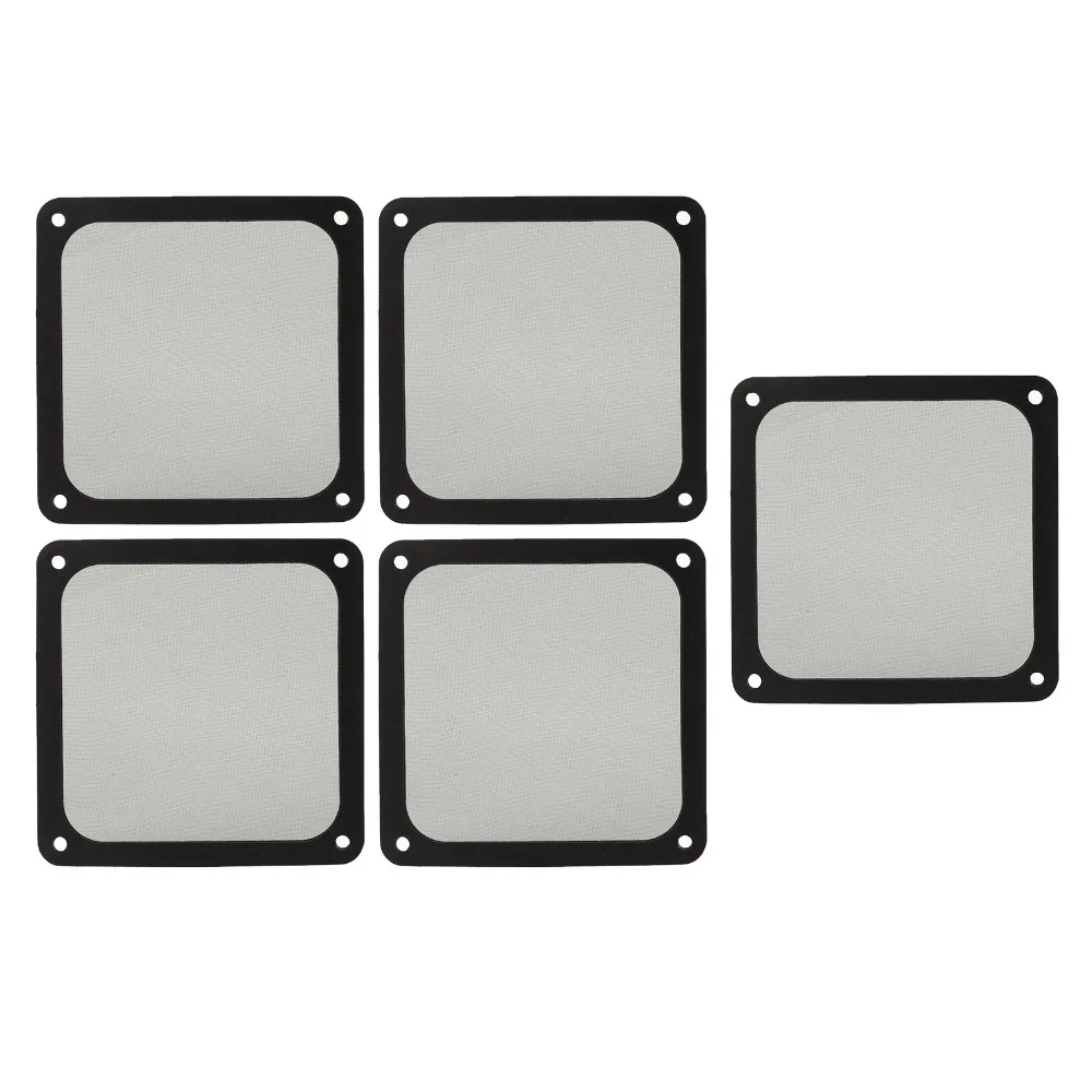 5PCS 140*140mm PC Fan Dust Filter Nylon Mesh Dust Proof Fan Dust Mesh Cover Black /White Computer Case Filter Cooling System