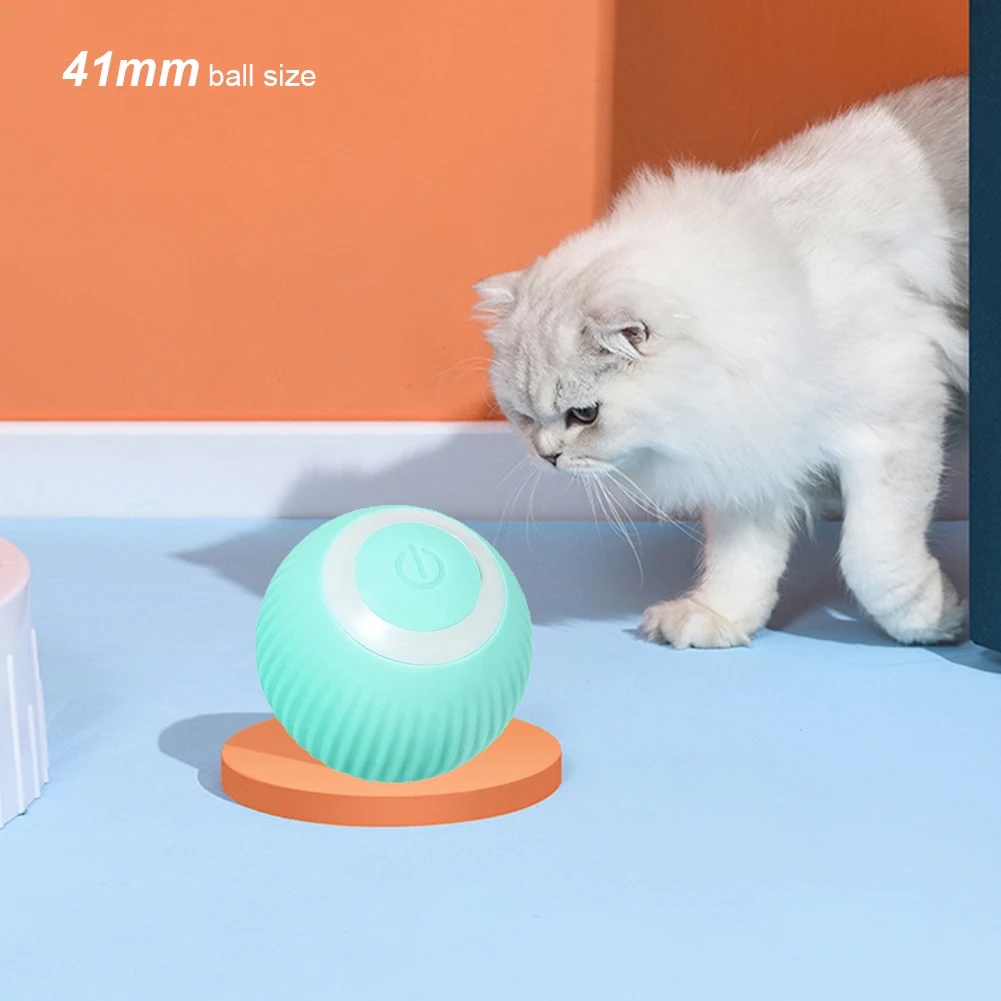 2 In 1 Interactive Hunting Cat Toy USB Charging Automatic Rolling Smart Ball Interactive Cat Chasing Toy for Cat Boredom Relief