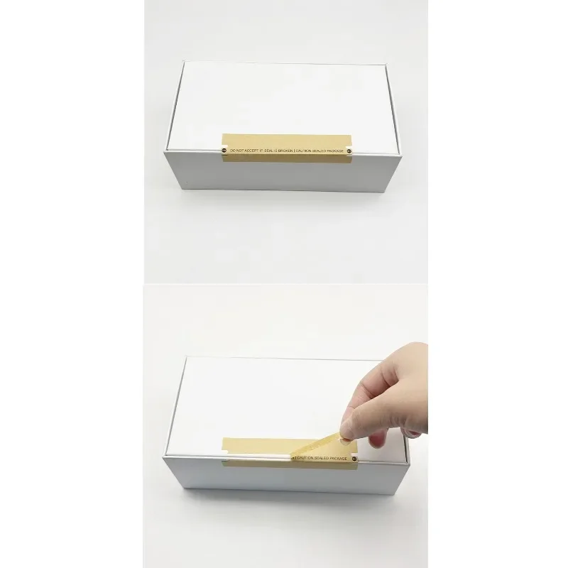 100pcs Self-Adhesive Sealing Stickers, Rectangular Matte Finish,Single-Use Paper Seal Labels for Secure Packaging and Mailing - view 6