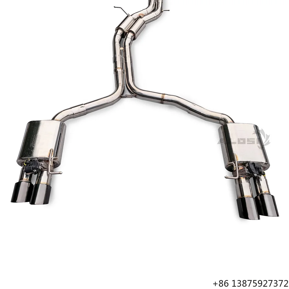 1.5mm SS304 Electronic Valve CatBack Exhaust for S5 4.2 2007-2012 Racing Muffler System Modification Parts