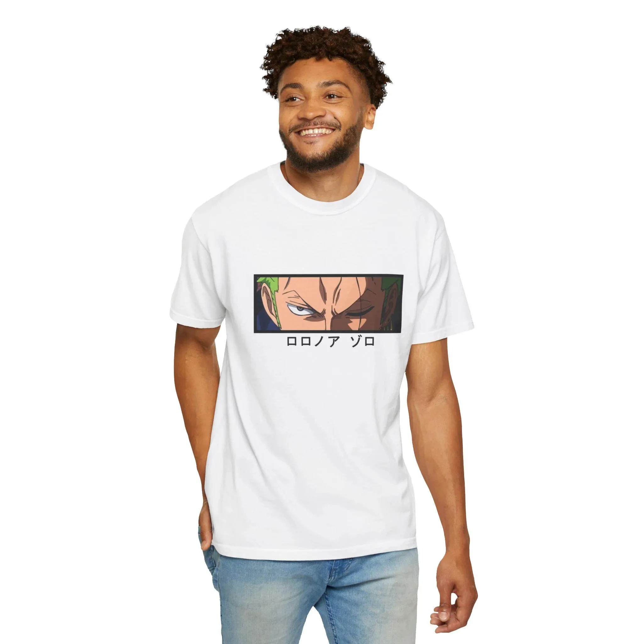 Zoro One Piece Japanese Shirt Pirate Anime Roronoa Zoro Shirt, Kanagawa Wave Hokusai Straw Hat Pirates Manga Shirt Mugiwara Tee