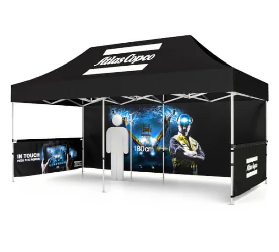 

3x6m Dye Sublimation Printing 10x20ft Hexagonal Aluminum Canopy Tent Outdoor Advertising Tent Trade Show Tents for Events