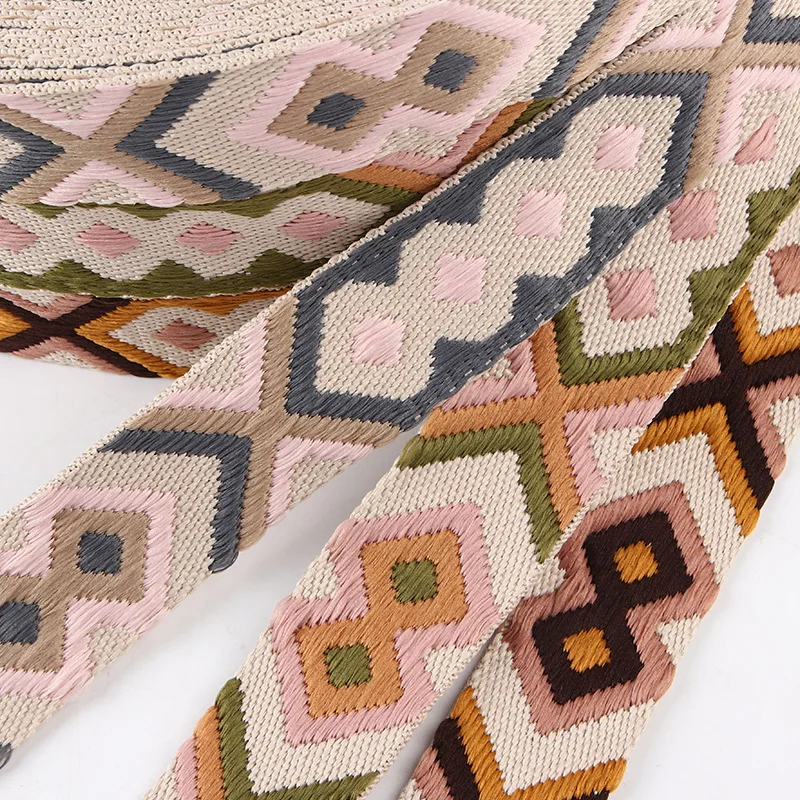 2 Meters 38mm Meetee Polyester Jacquard Webbing Backpack Strap Tape Belt Clothes Binding Tape Sewing Accessories