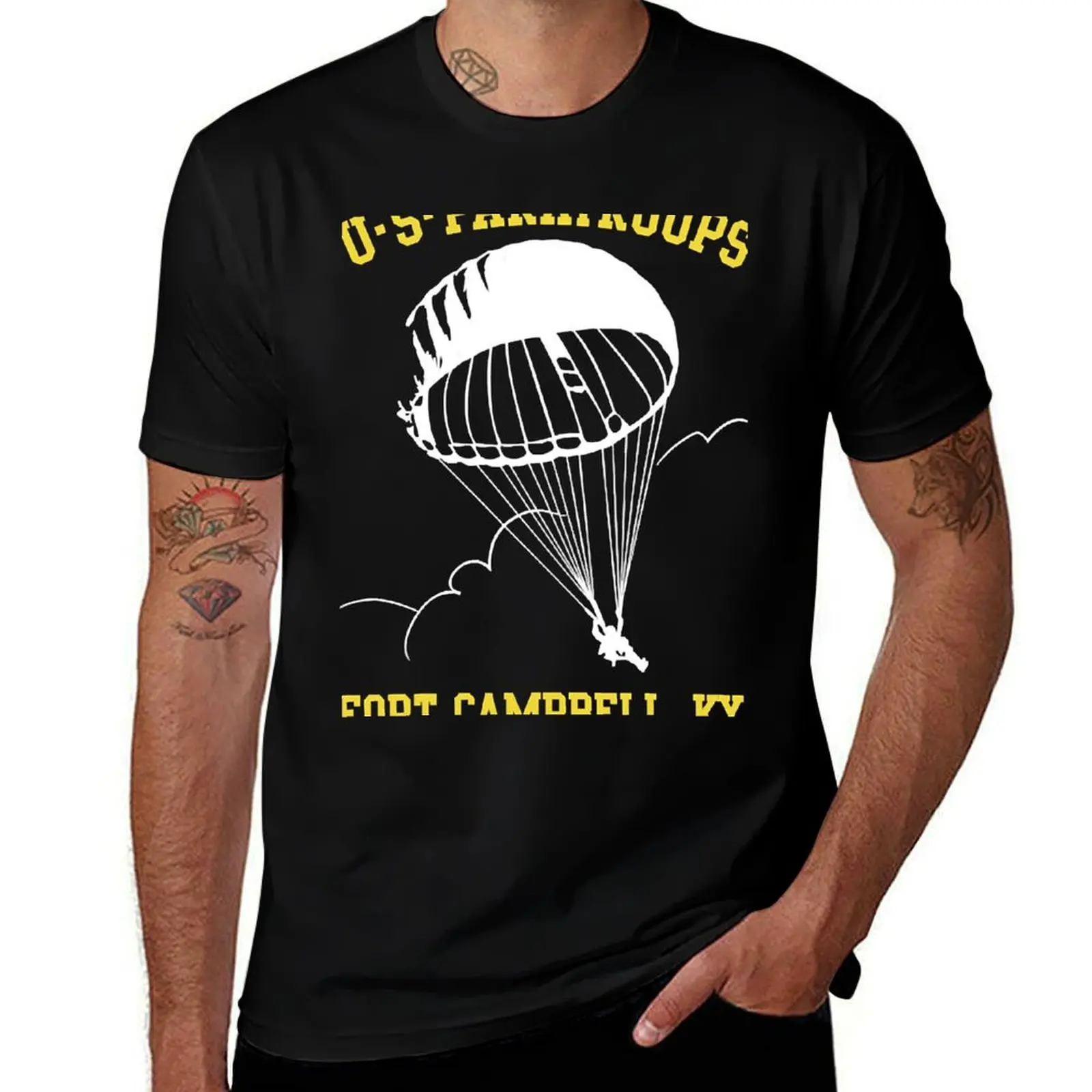 Mod.4 United States Paratroopers Fort Campbell T-Shirt Plus Size Basic Short Sleeve Top