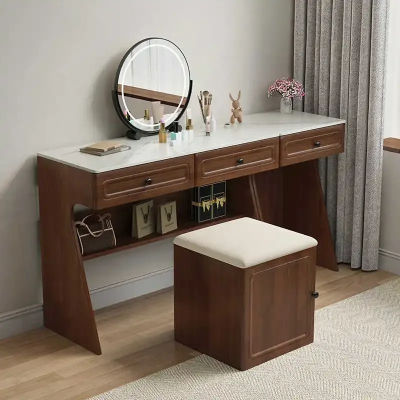 Wooden Dressing Table Economic Comfortable Modern Dressing Table Stylish Coiffeuse De Chambre Maquillage Bedroom Furniture