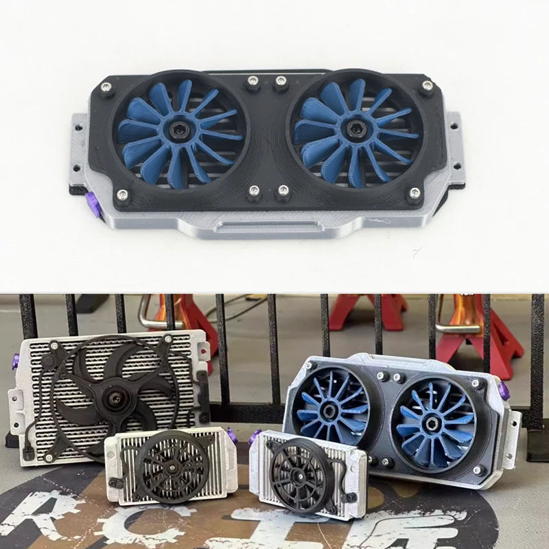 Simulation Heat Dissipation Fan Model Decorate for 1/8 1/10 RC Crawler Car Traxxas TRX4 TRX6 SCX10 Accessories