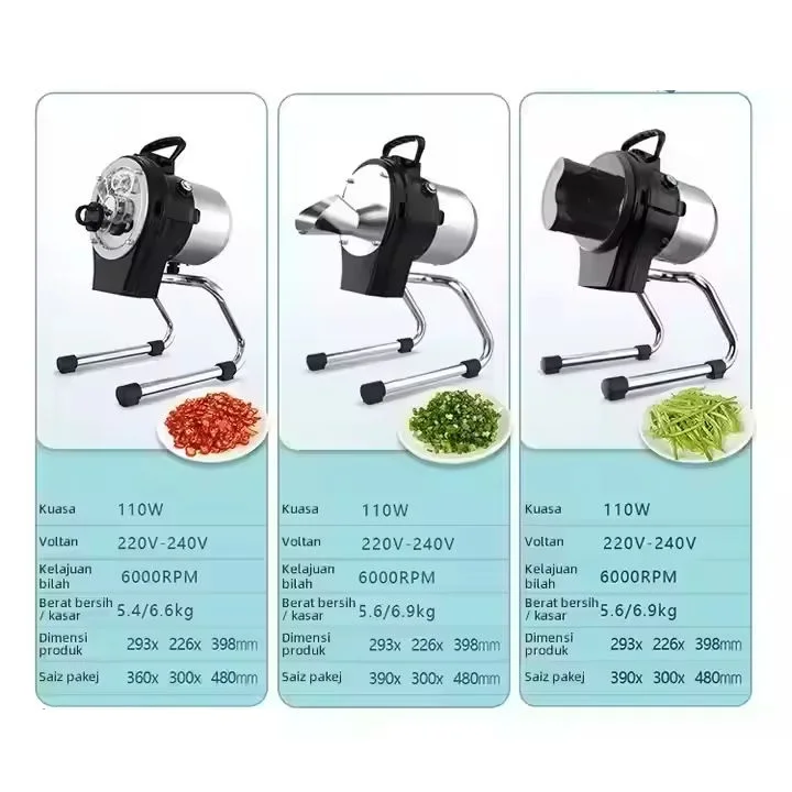 Automatic Green Onion Chopper Restaurant Vegetable Cutter Ginger Shredder Chili Pepper Scallion Celery Cutter Cutting Machine