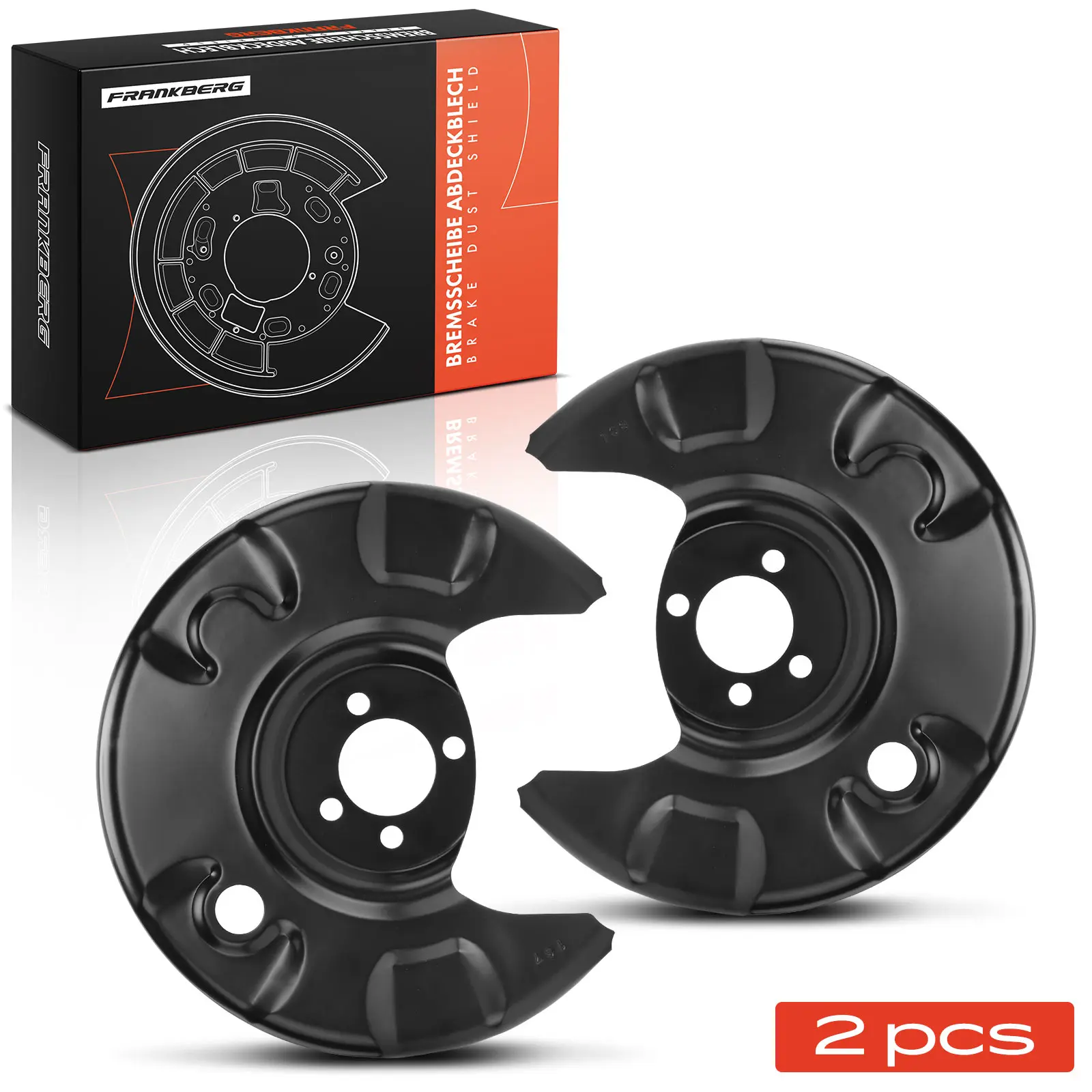 Frankberg 2x Anker plaatwerk Remschijf Achteras Beide Zijden Voor VW Golf 2 19E 1 G1 Jetta Scirocco Passat 11014 25556 191615311B