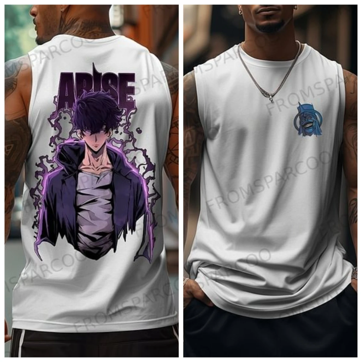 

Bandai Anime Men Workout Tank Top 100 Cotton Sleeveless Shirt Tight Fit All Season Training Wear Men Casual Sportswear
