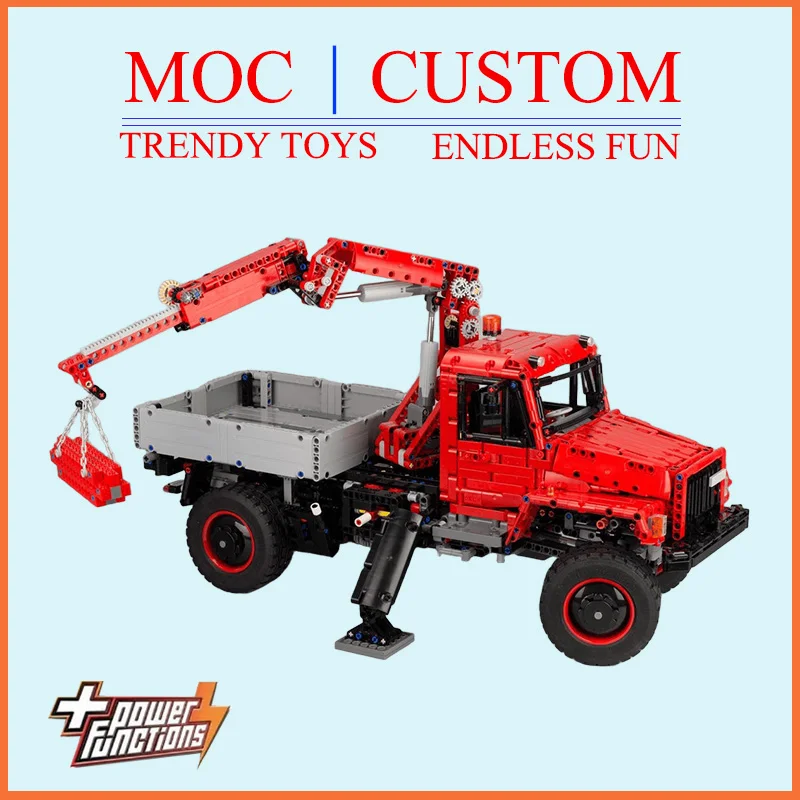 Specially Customized MOC Off-Road Crane Truck Model - Trendy Educational Toys,Stress-Relieving Toy Hot Selling Holiday gifts